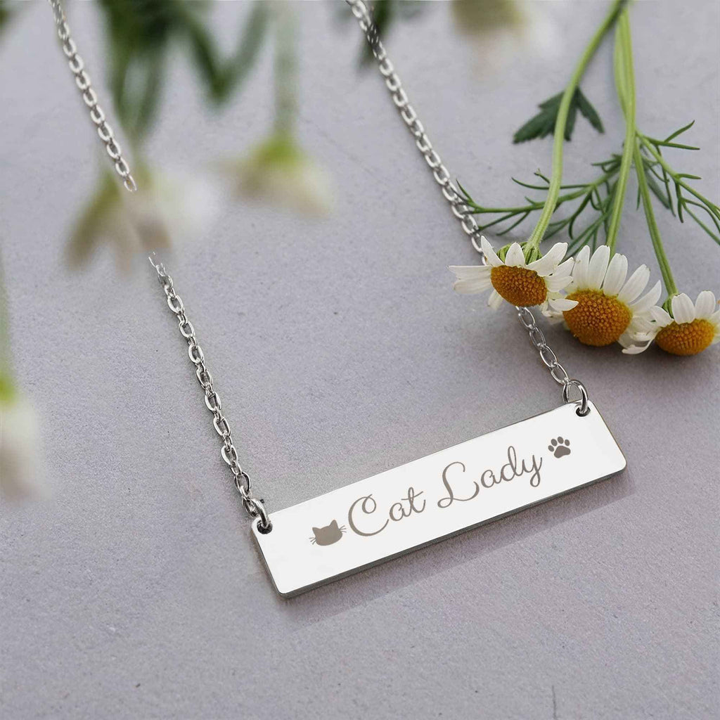 Cat Lady Horizontal Bar Necklace