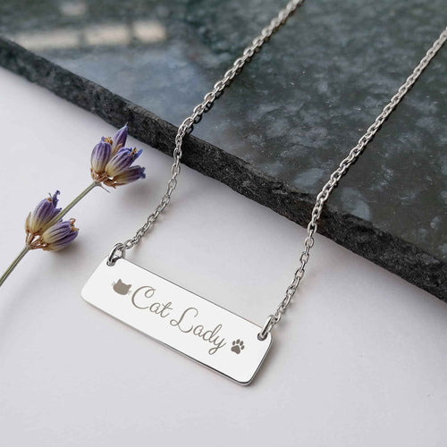 Cat Lady Horizontal Bar Necklace