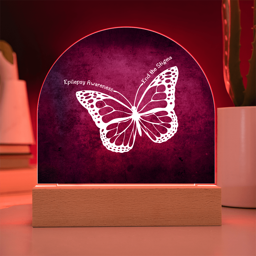 Epilepsy Butterfly Acrylic Lighted Plaque ShineOn Fulfillment