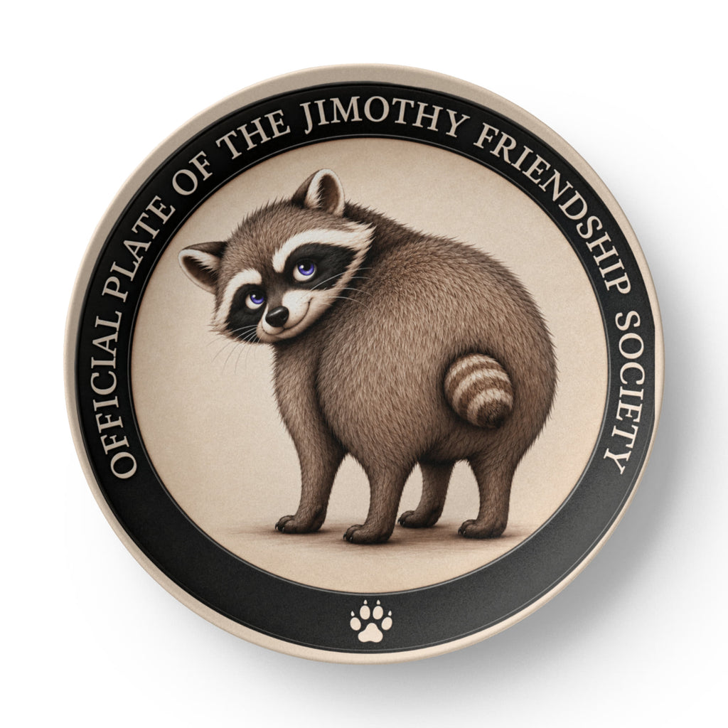 Official Plate of the Jimothy Friendship Society – 10-Inch Dinner Plate