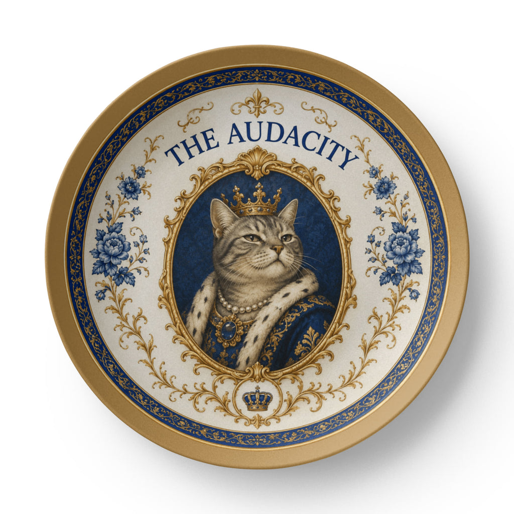 The Audacity Cat Commemorative Plate | Regal Funny Cat Plate