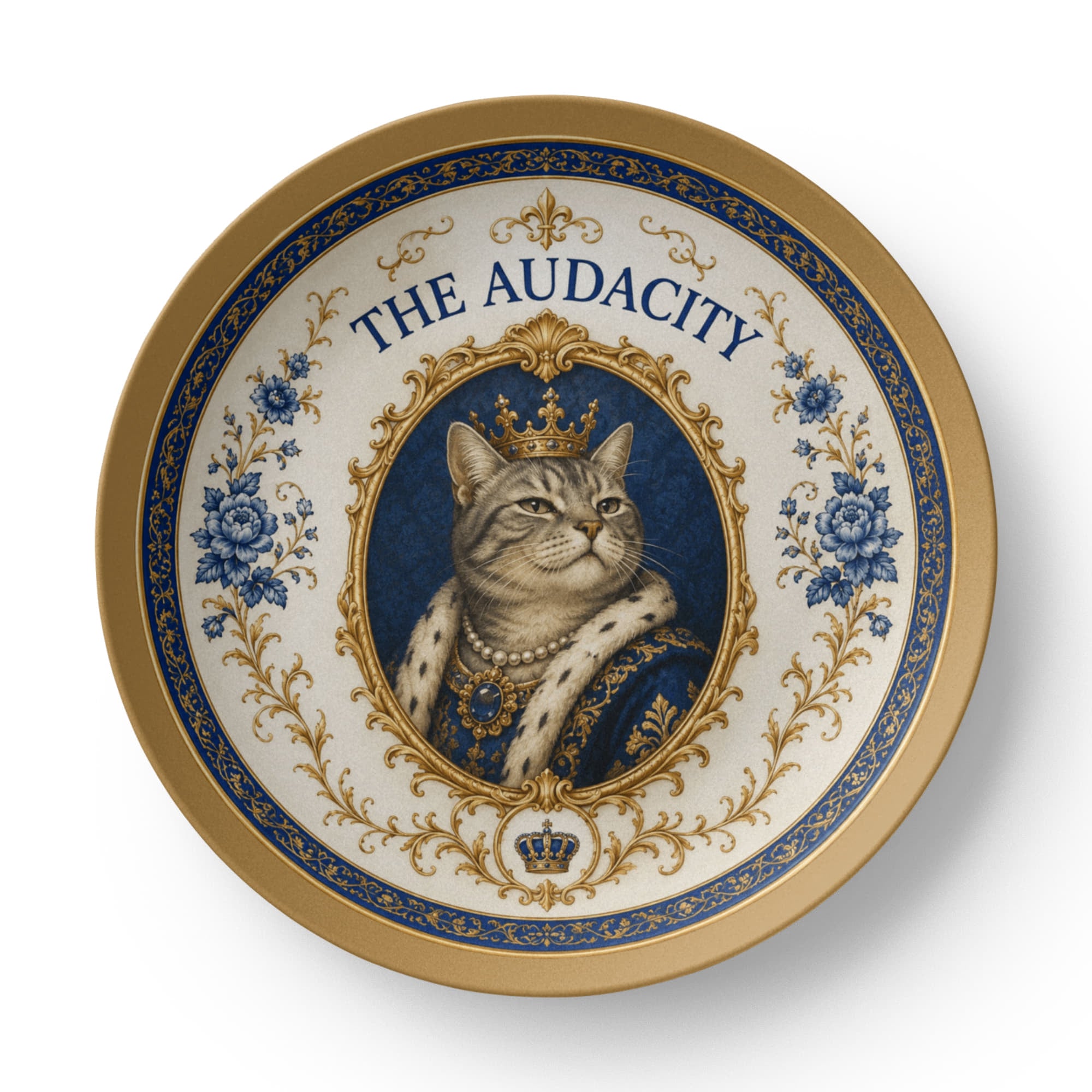 The Audacity Cat Commemorative Plate | Regal Funny Cat Plate