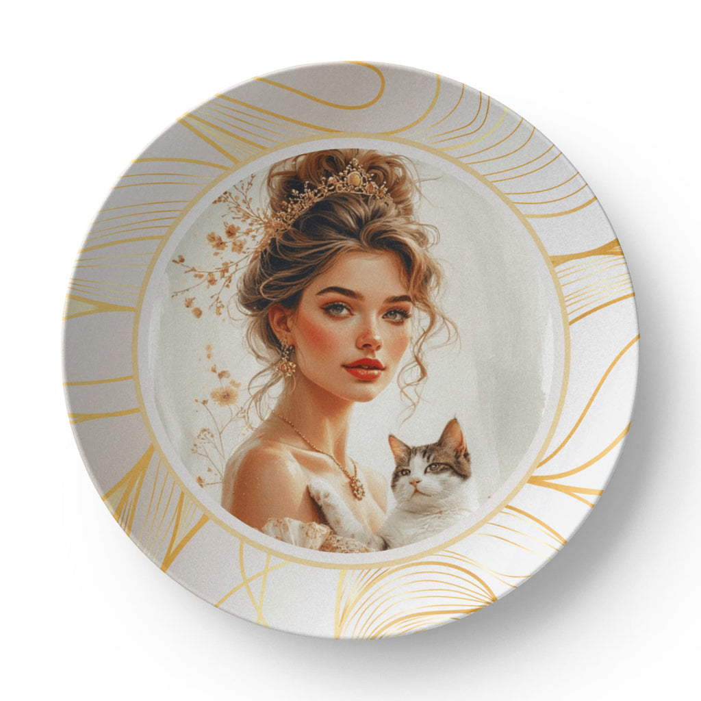 Beautiful Cat Lady Collectible Plate