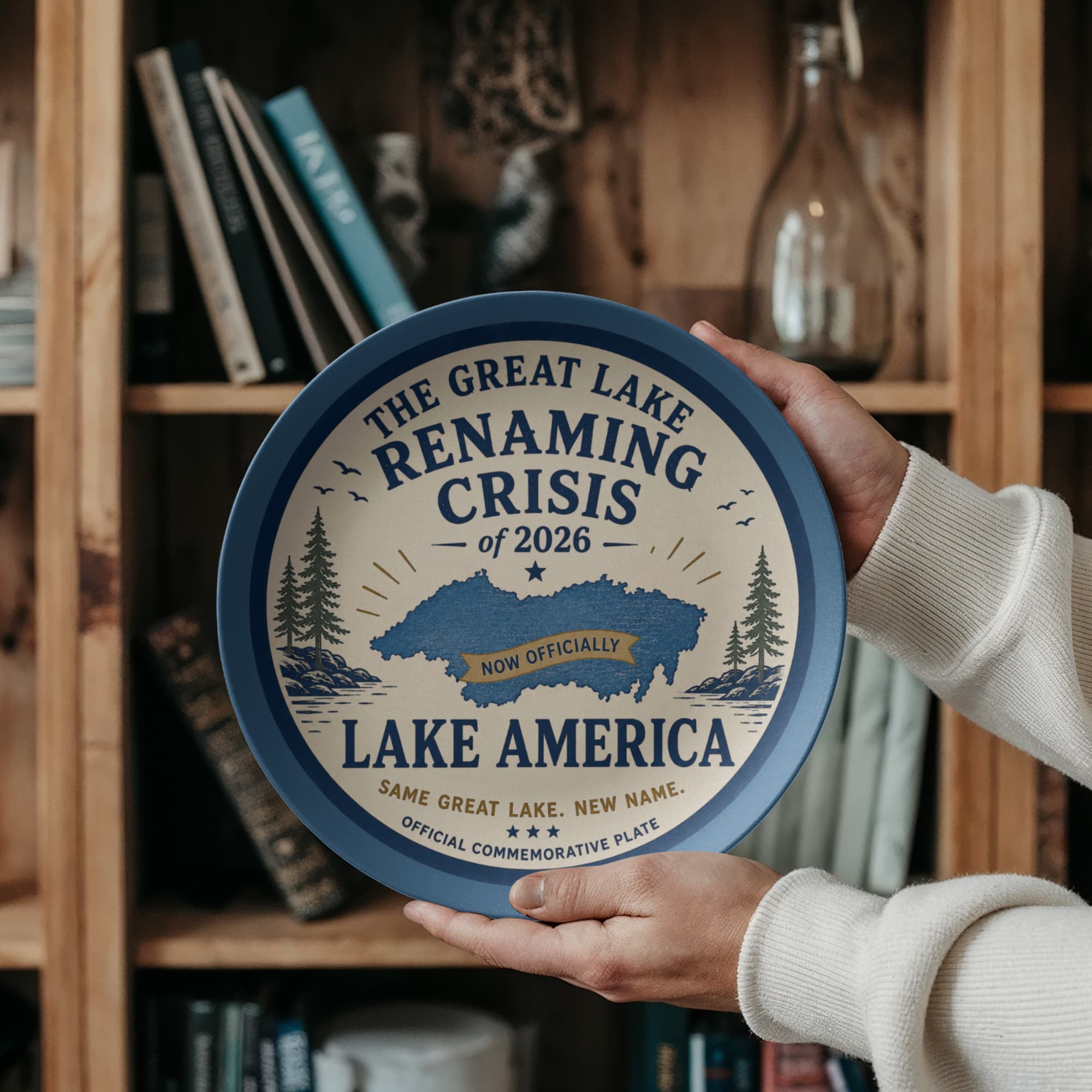 The Great Lake Renaming Crisis of 2026 Lake America Commemorative Plate
