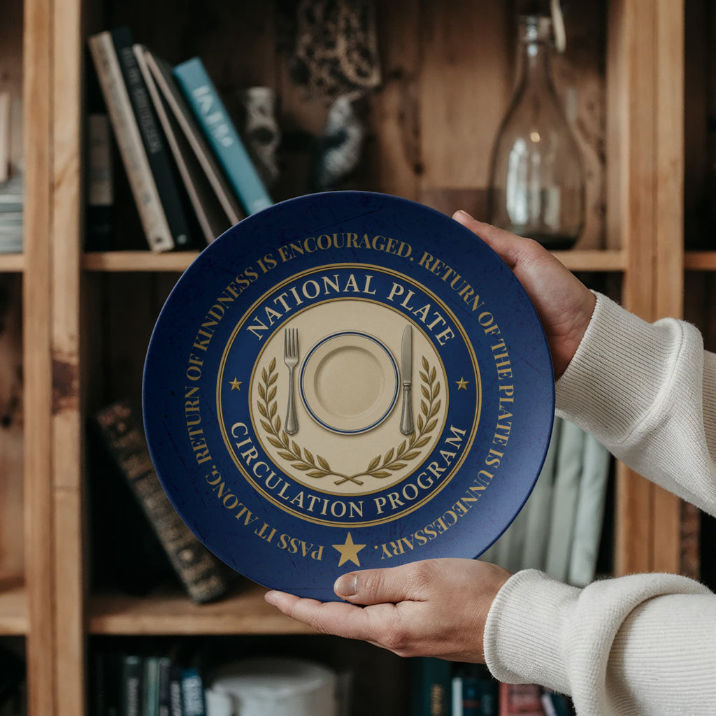 National Plate Circulation Program Giving Plate – 10" Reusable Sharing Plate