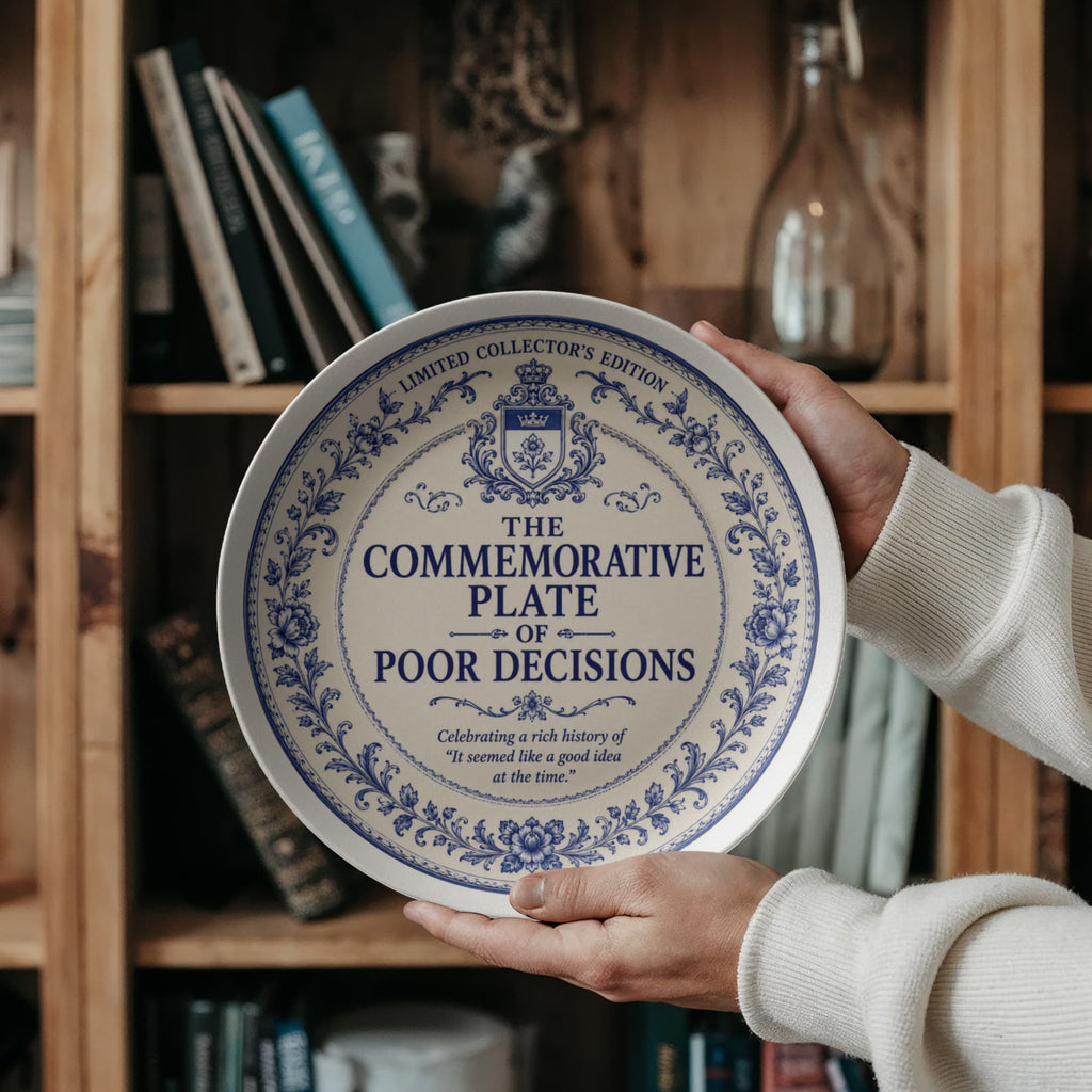 The Commemorative Plate of Poor Decisions | Funny 10" Collector Plate