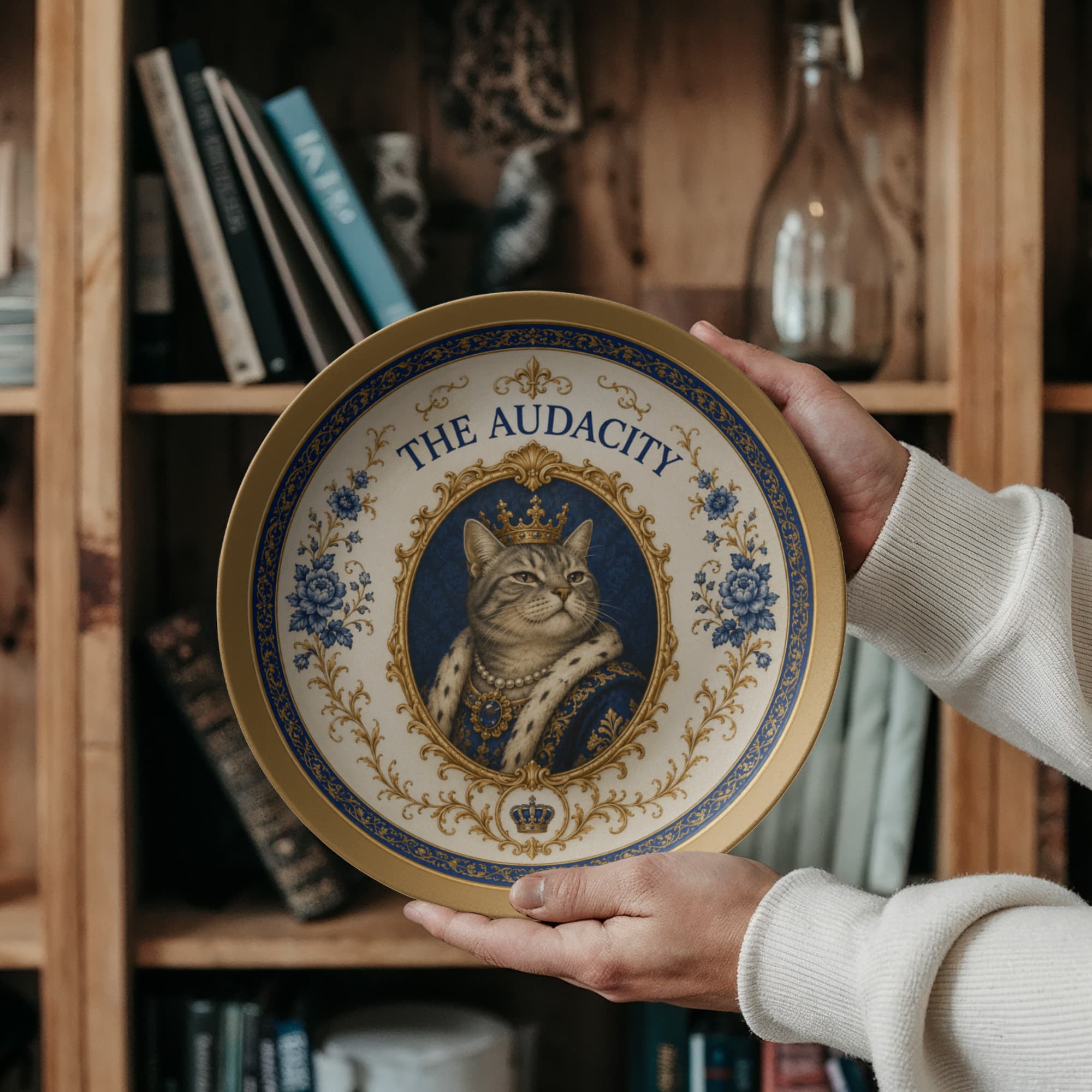 The Audacity Cat Commemorative Plate | Regal Funny Cat Plate