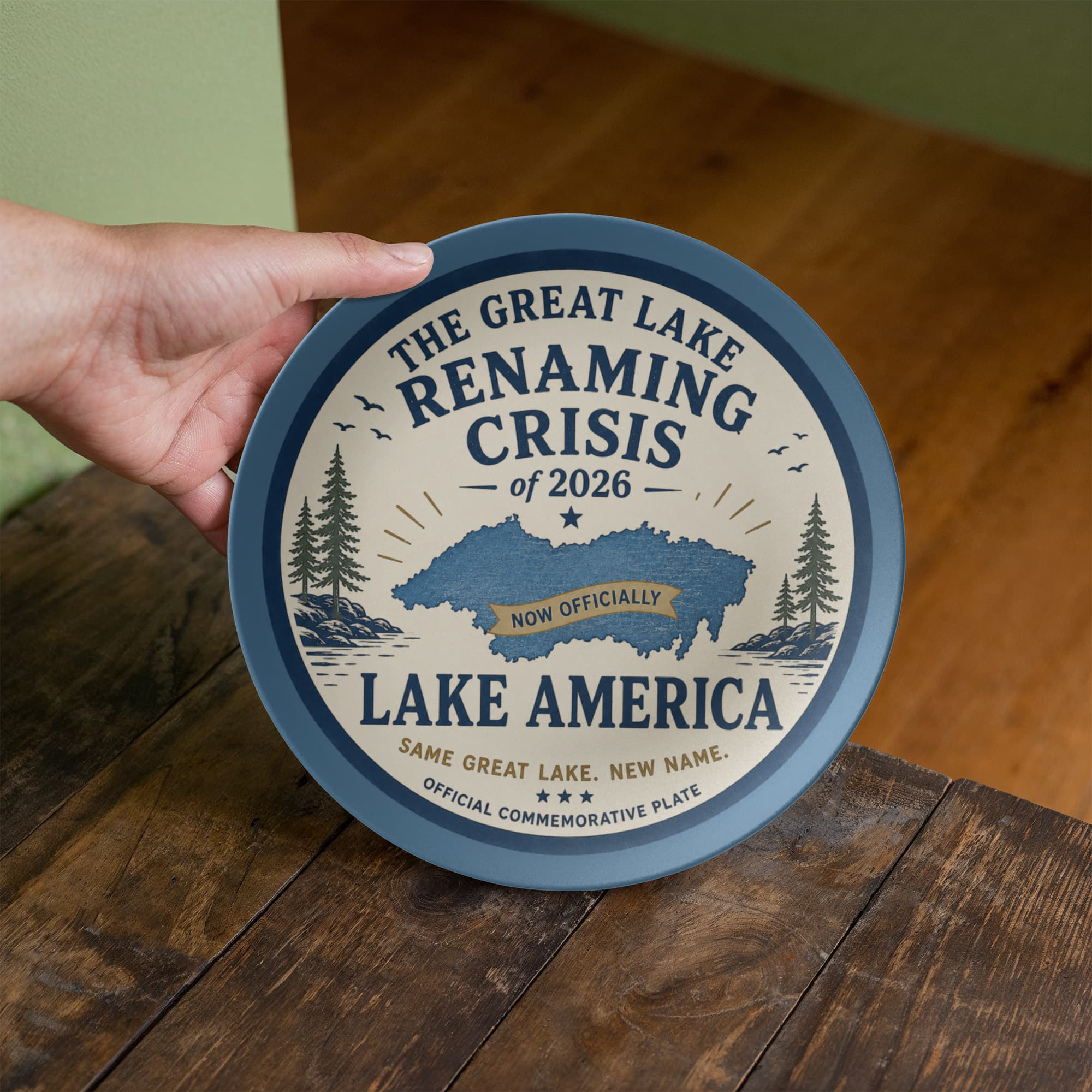 The Great Lake Renaming Crisis of 2026 Lake America Commemorative Plate
