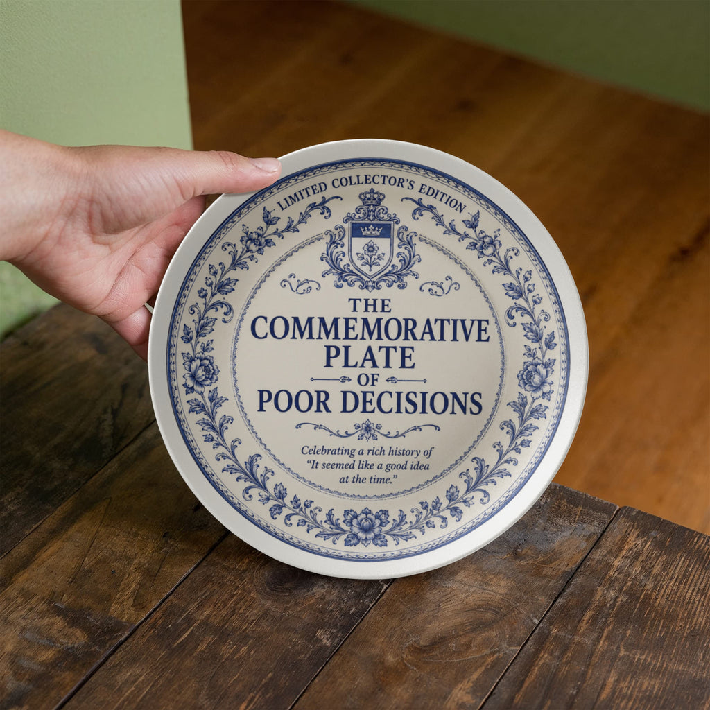 The Commemorative Plate of Poor Decisions | Funny 10" Collector Plate