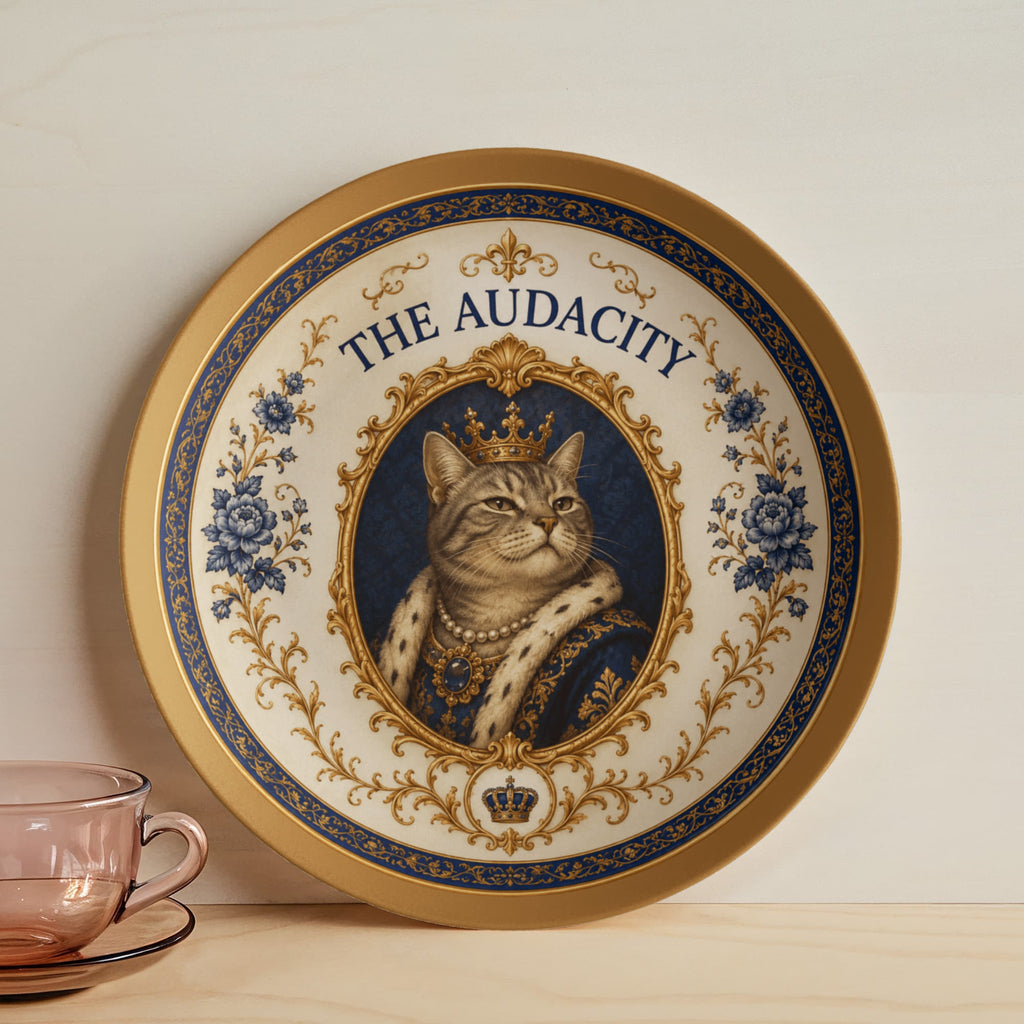 The Audacity Cat Commemorative Plate | Regal Funny Cat Plate