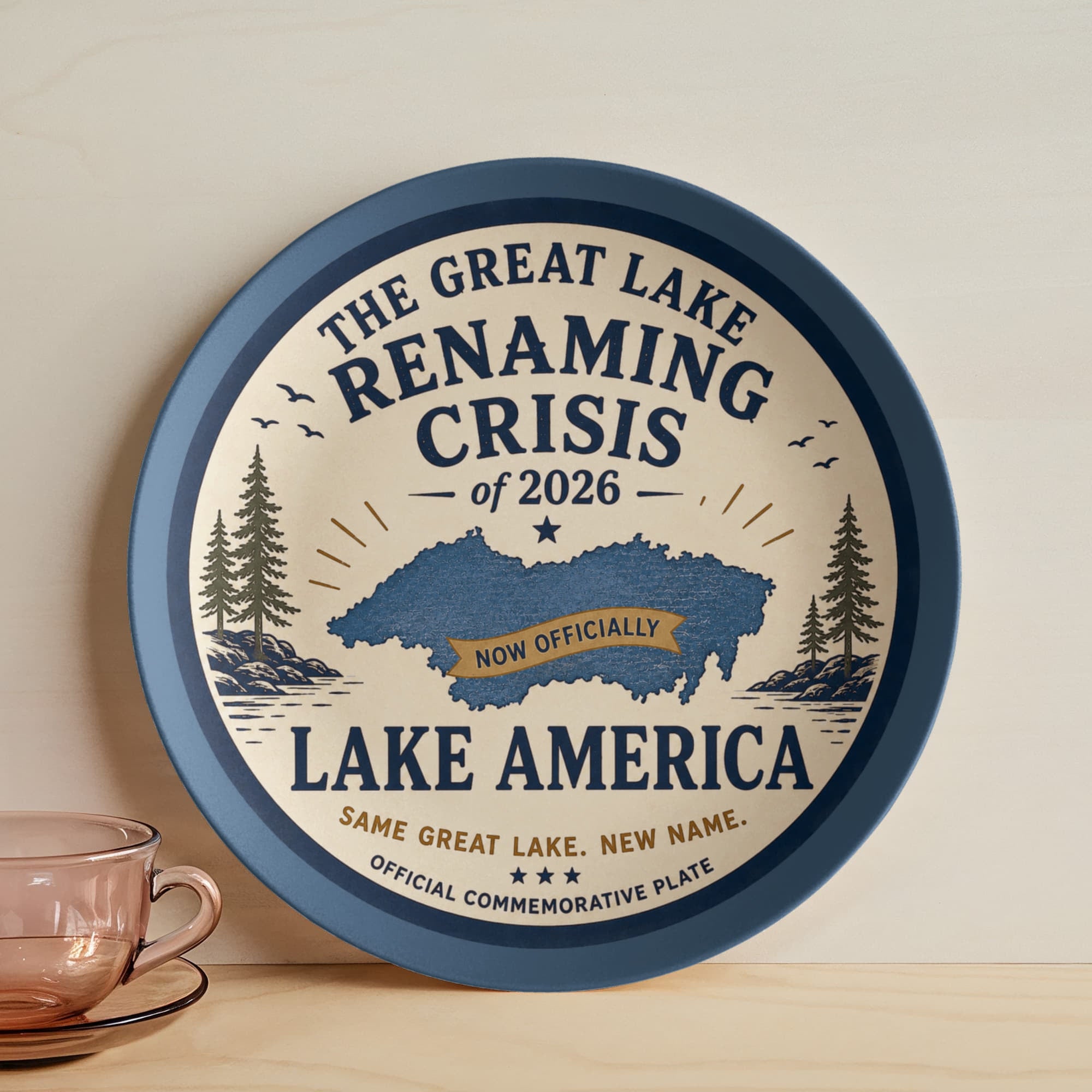 The Great Lake Renaming Crisis of 2026 Lake America Commemorative Plate