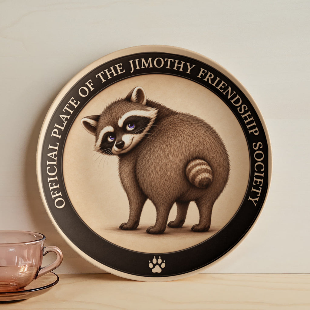 Official Plate of the Jimothy Friendship Society – 10-Inch Dinner Plate