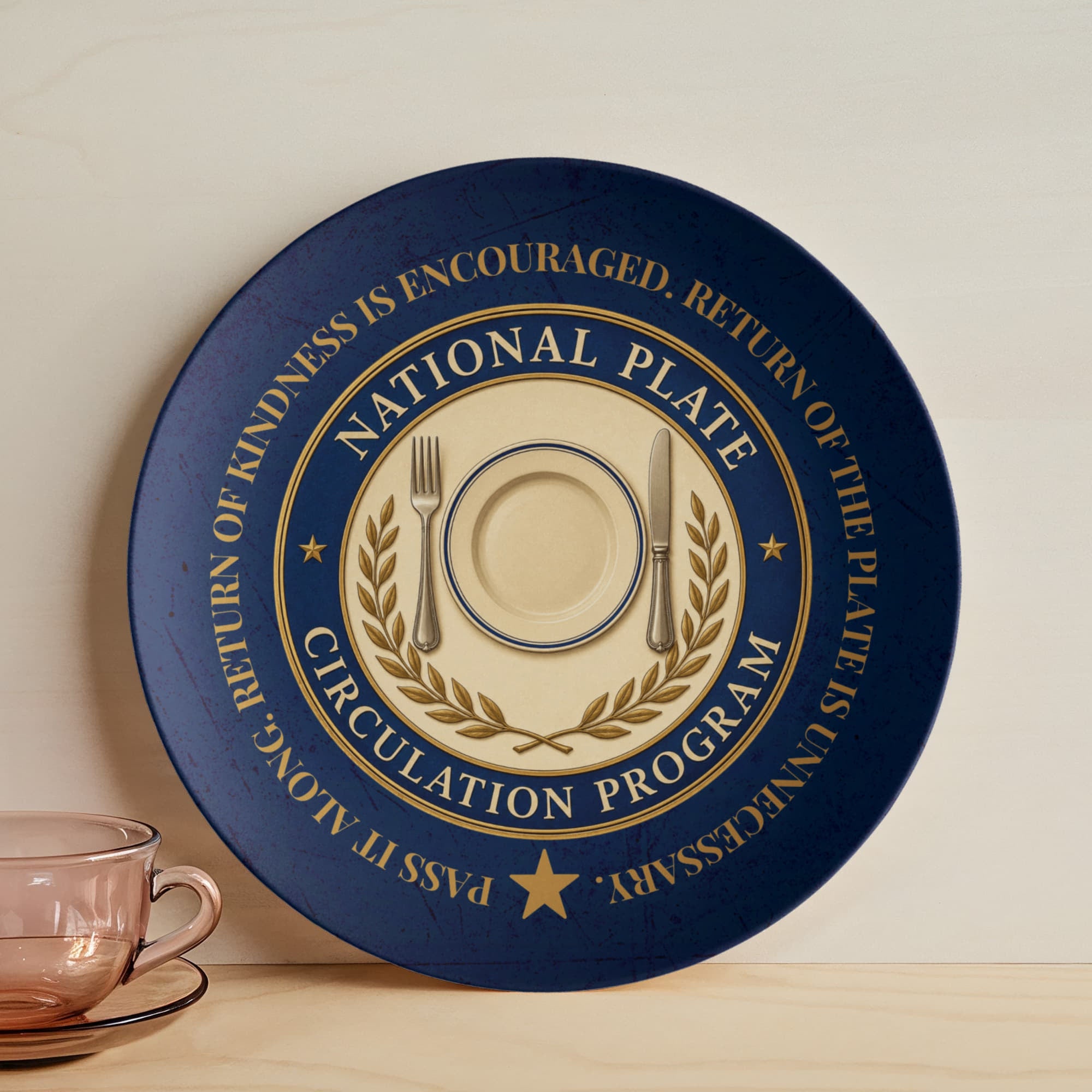 National Plate Circulation Program Giving Plate – 10" Reusable Sharing Plate