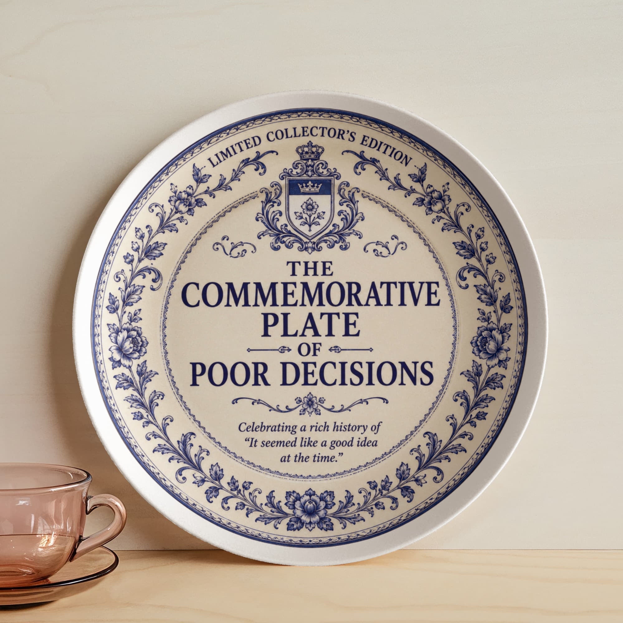 The Commemorative Plate of Poor Decisions | Funny 10" Collector Plate