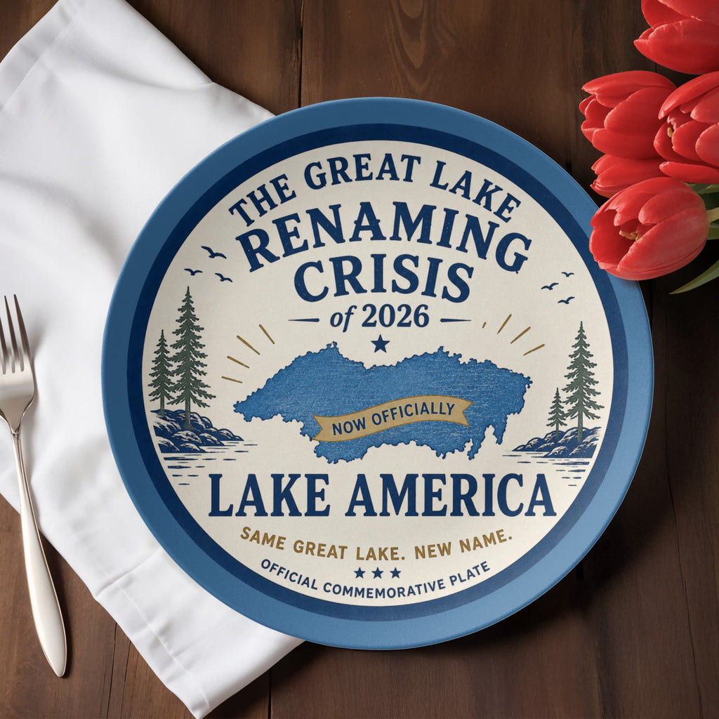 The Great Lake Renaming Crisis of 2026 Lake America Commemorative Plate
