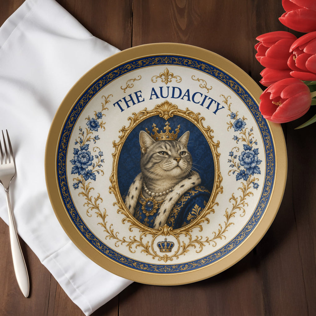 The Audacity Cat Commemorative Plate | Regal Funny Cat Plate