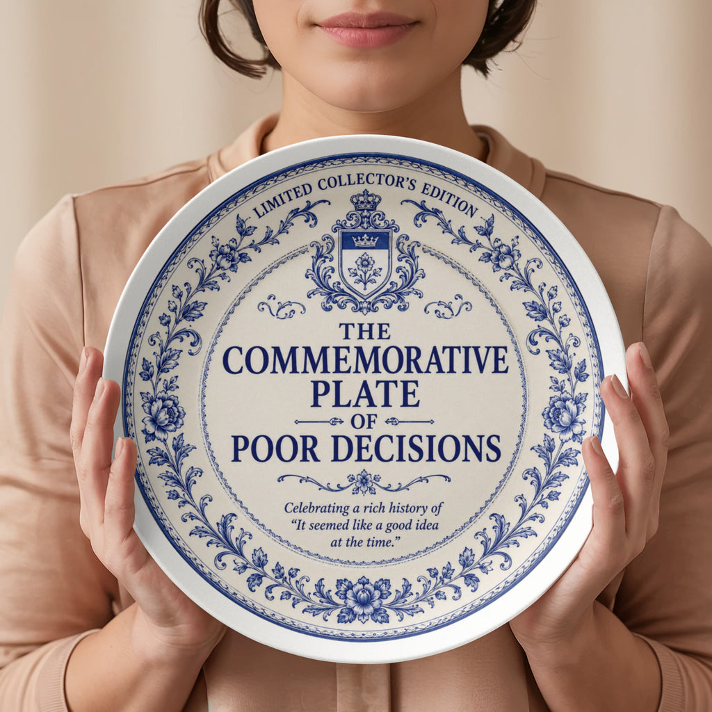 The Commemorative Plate of Poor Decisions | Funny 10" Collector Plate