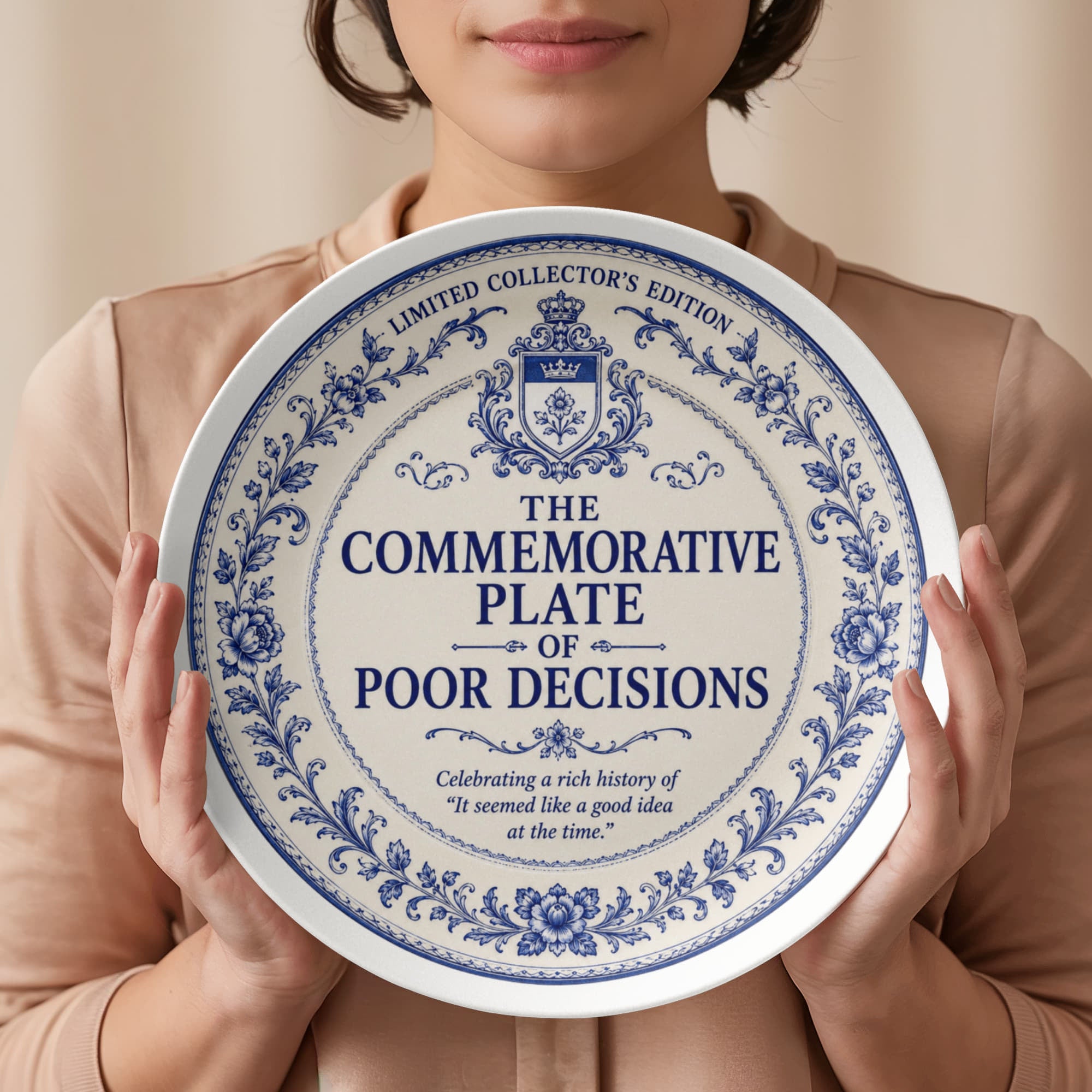 The Commemorative Plate of Poor Decisions | Funny 10" Collector Plate