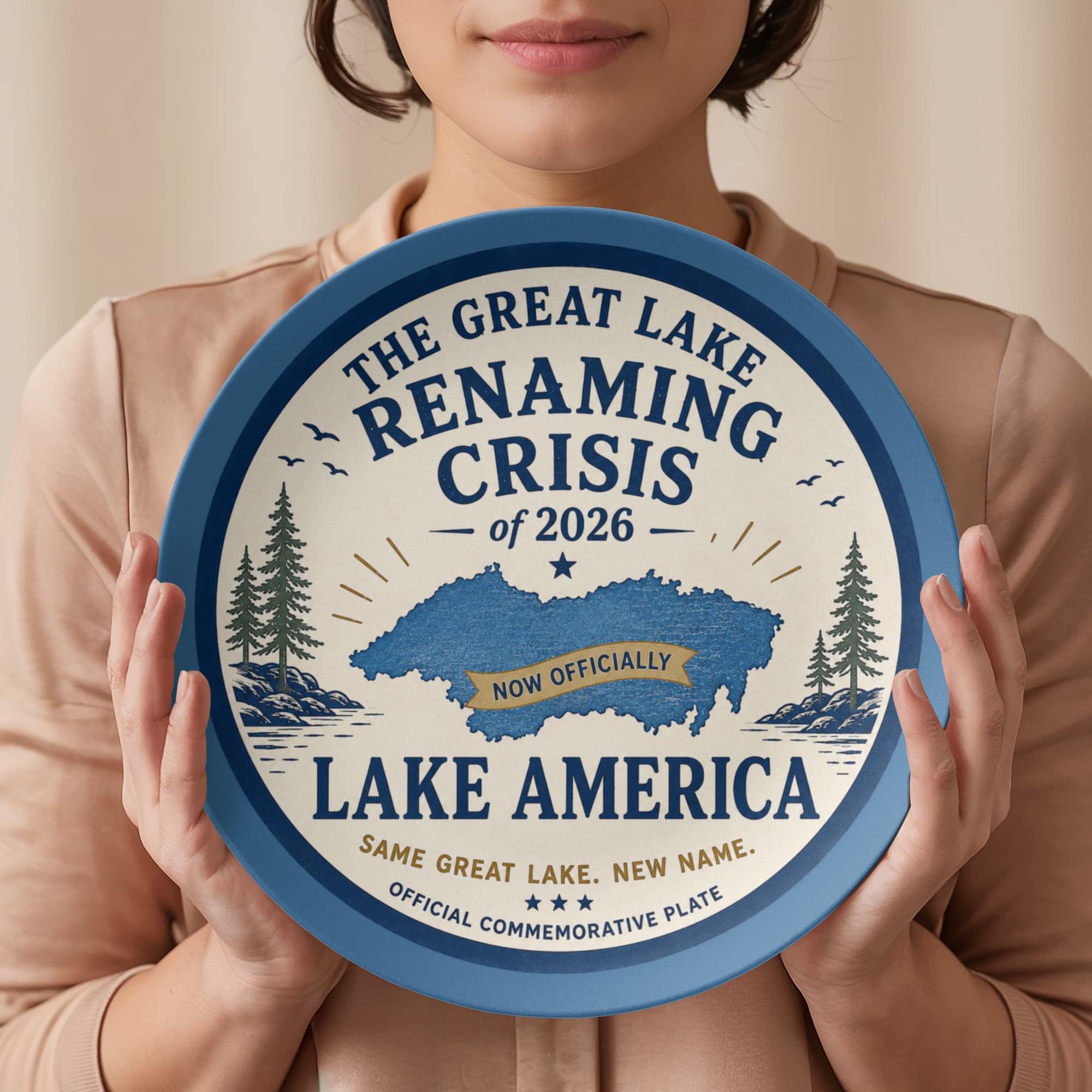 The Great Lake Renaming Crisis of 2026 Lake America Commemorative Plate