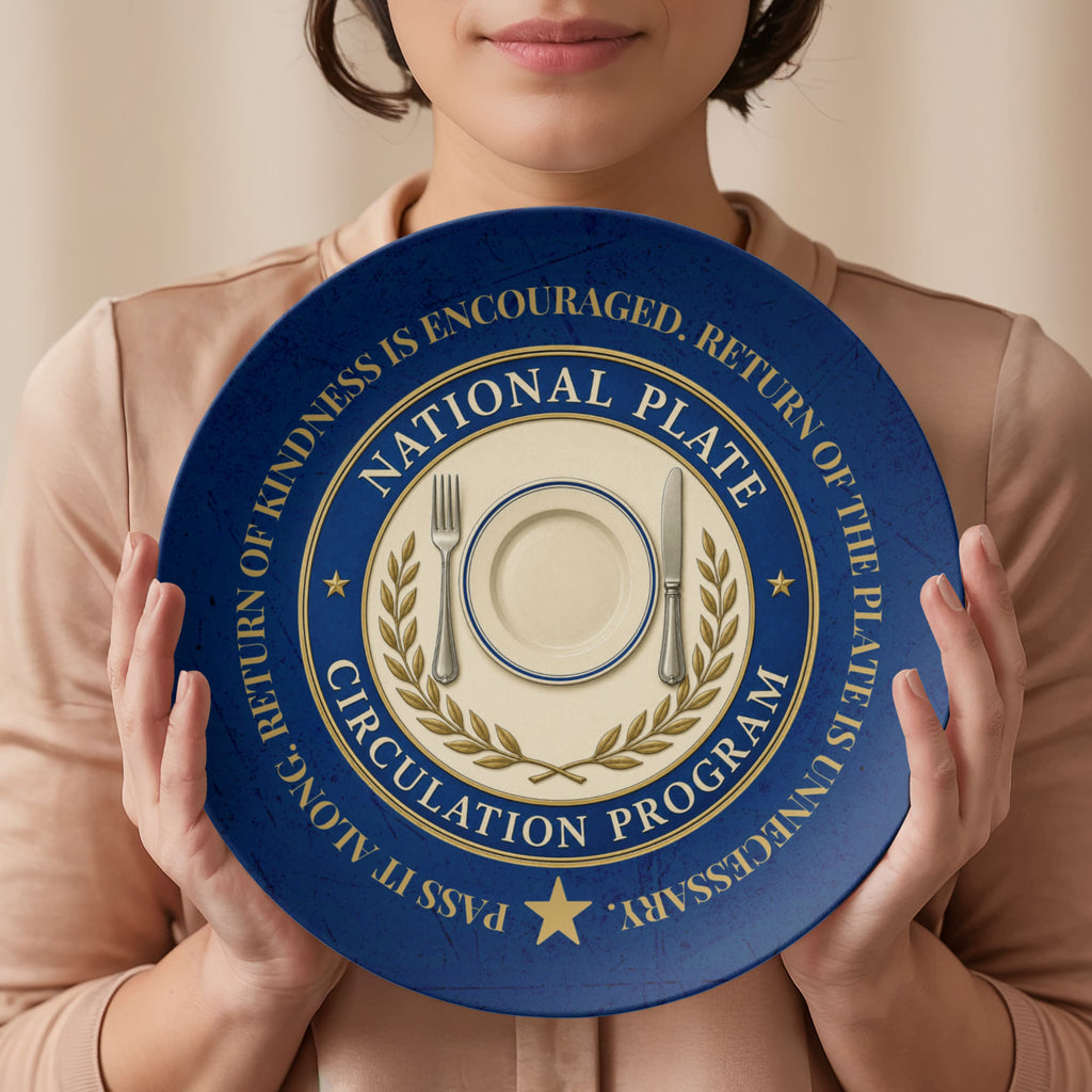 National Plate Circulation Program Giving Plate – 10" Reusable Sharing Plate