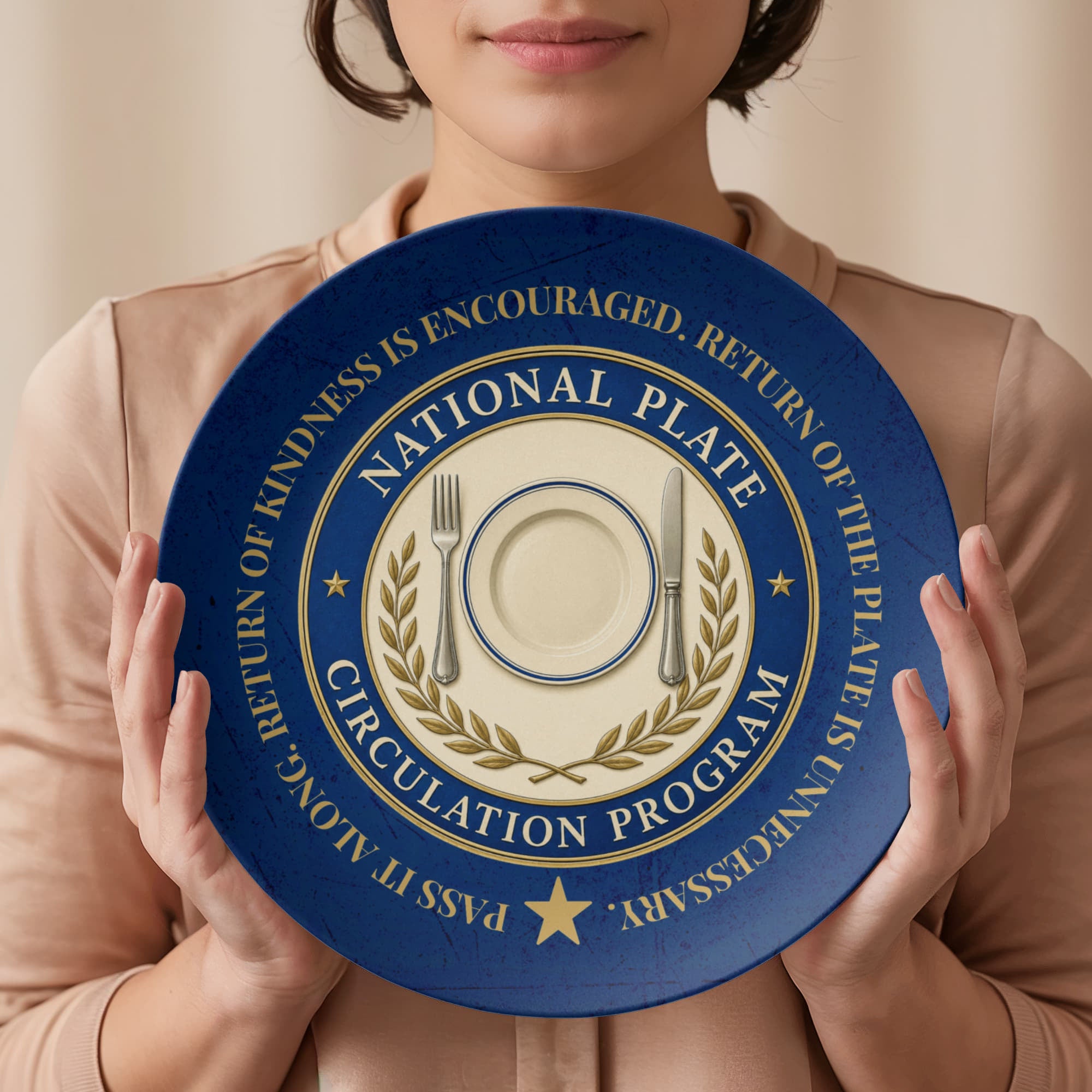 National Plate Circulation Program Giving Plate – 10" Reusable Sharing Plate