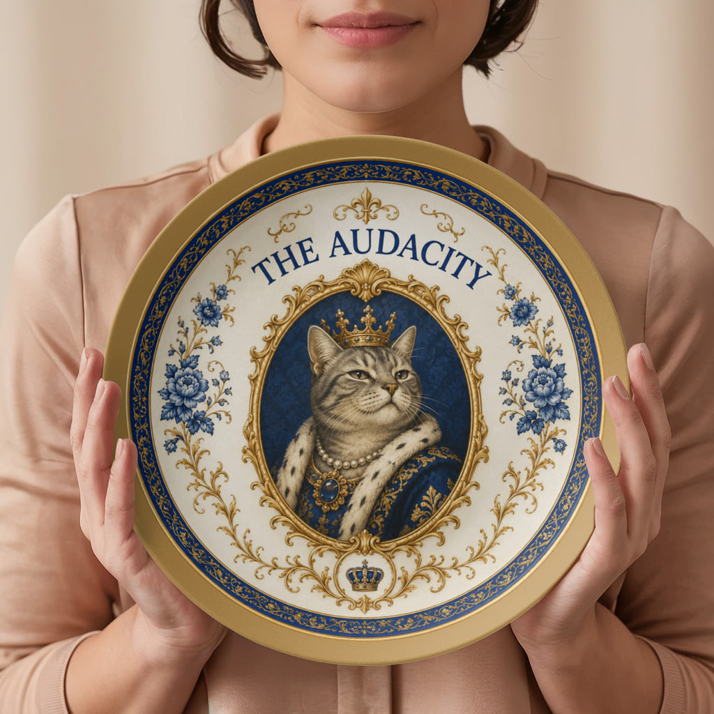 The Audacity Cat Commemorative Plate | Regal Funny Cat Plate