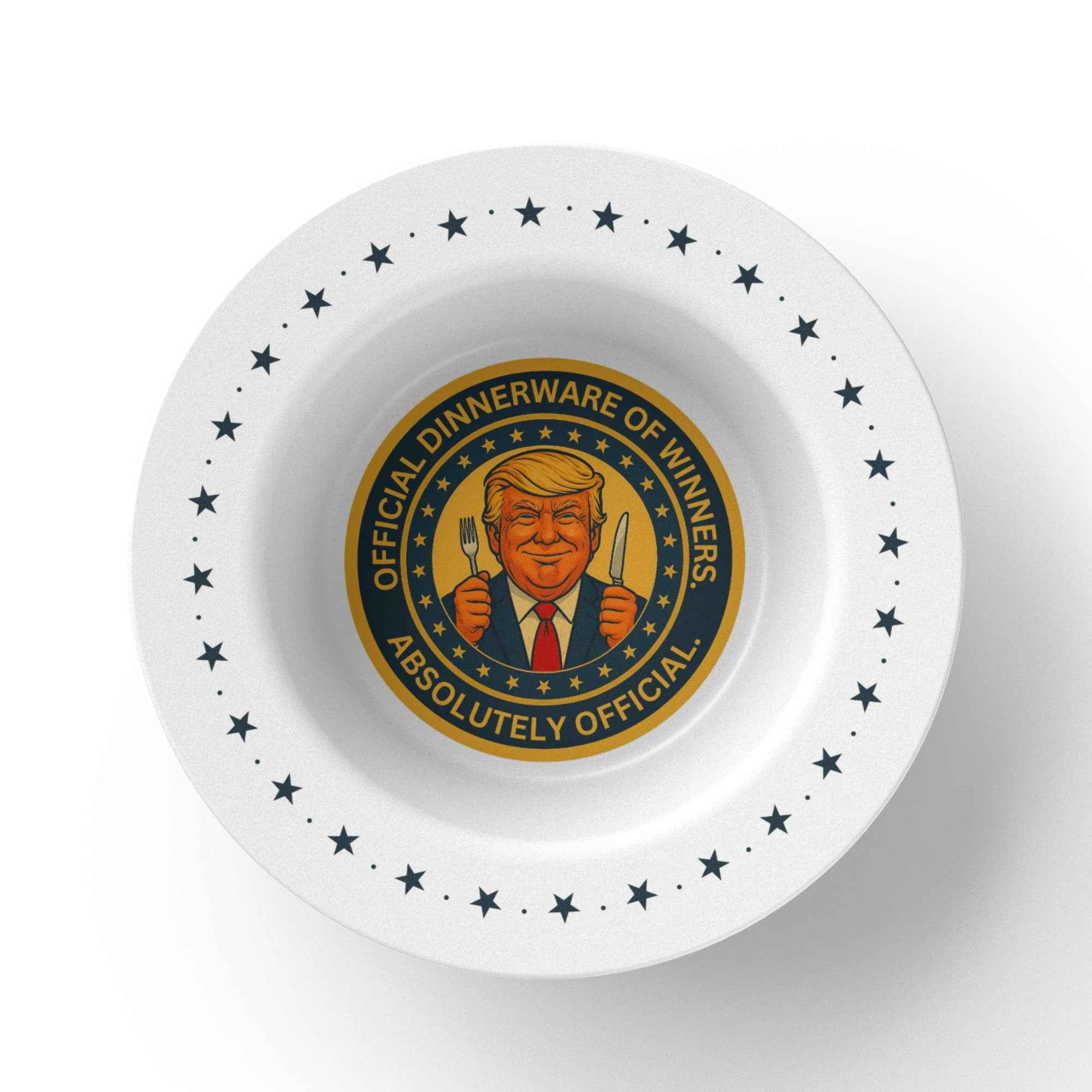 Political Parody “Official Dinnerware of Winners” Collectible Bowl