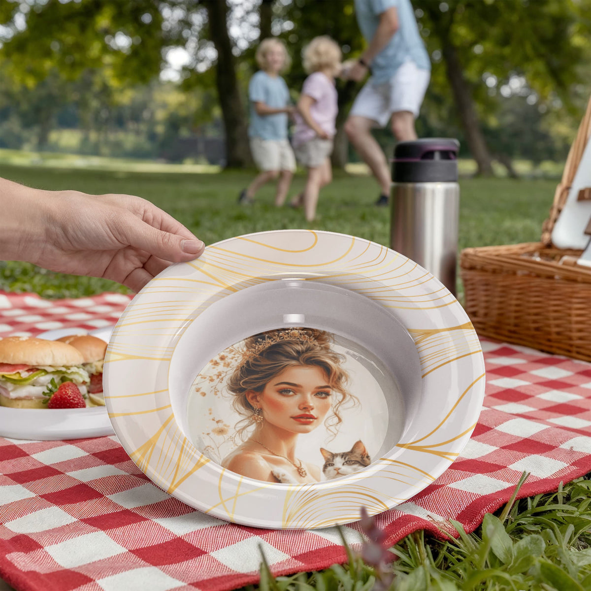 Beautiful Cat Lady Collectible Bowl