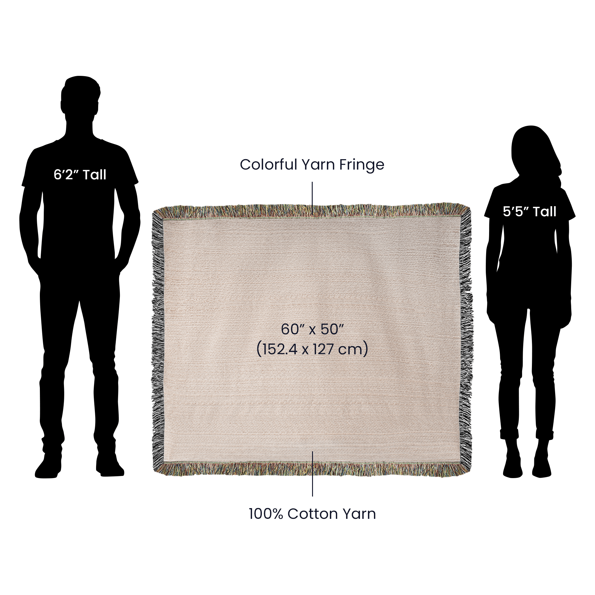 Checked Feline Woven Blanket – Gold & Black Cat Outline Throw