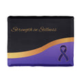 The Violet Wave Throw — “Strength in Stillness” Lavender & Gold Woven Blanket