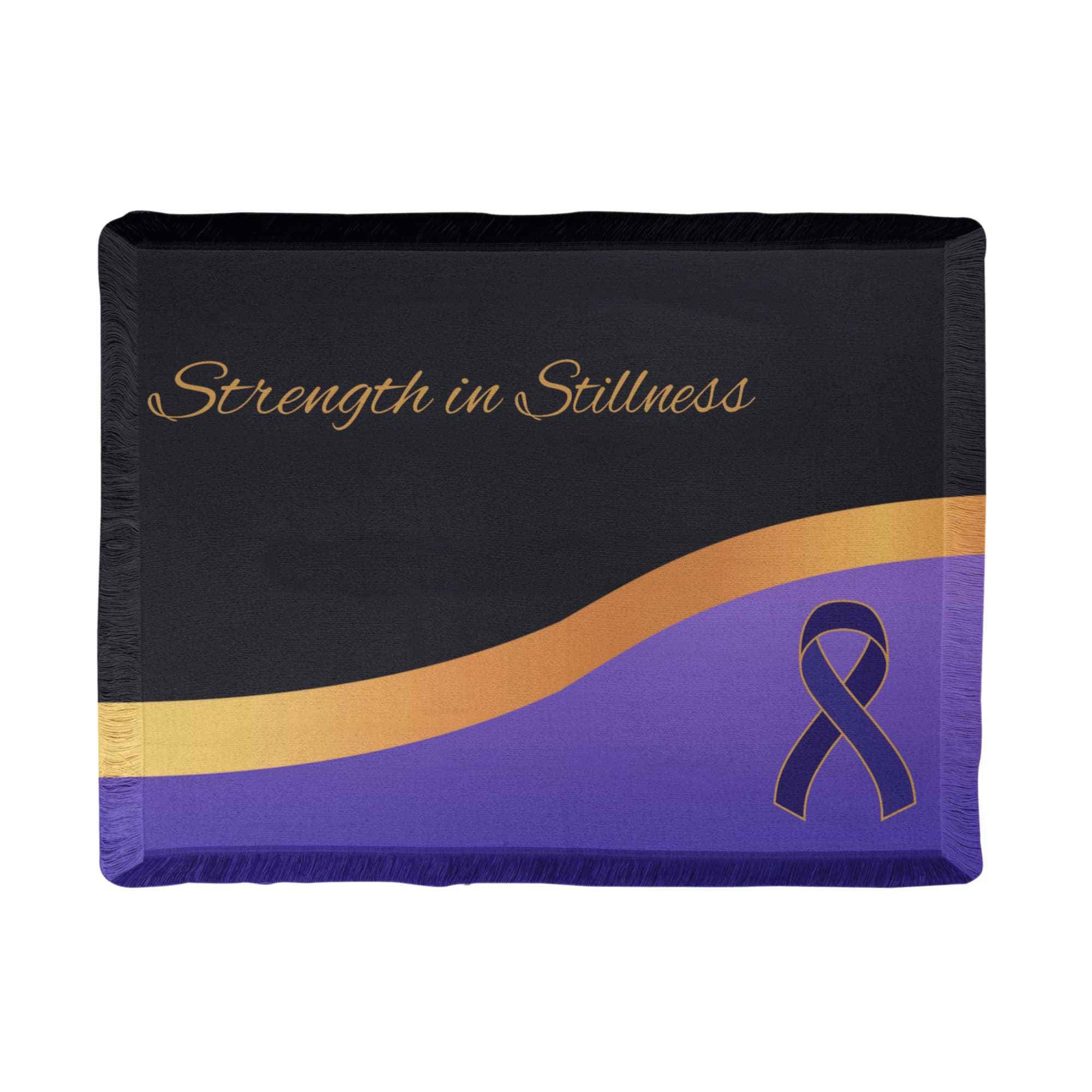 The Violet Wave Throw — “Strength in Stillness” Lavender & Gold Woven Blanket