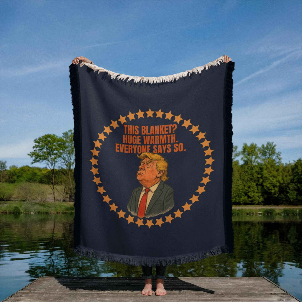 Huge Warmth Woven Throw — “This Blanket? Huge Warmth. Everyone Says So.”