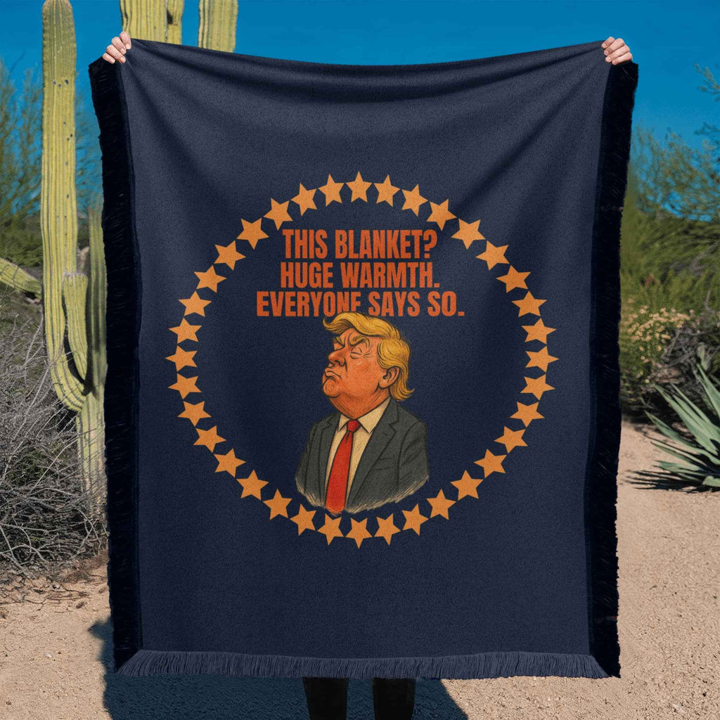Huge Warmth Woven Throw — “This Blanket? Huge Warmth. Everyone Says So.”