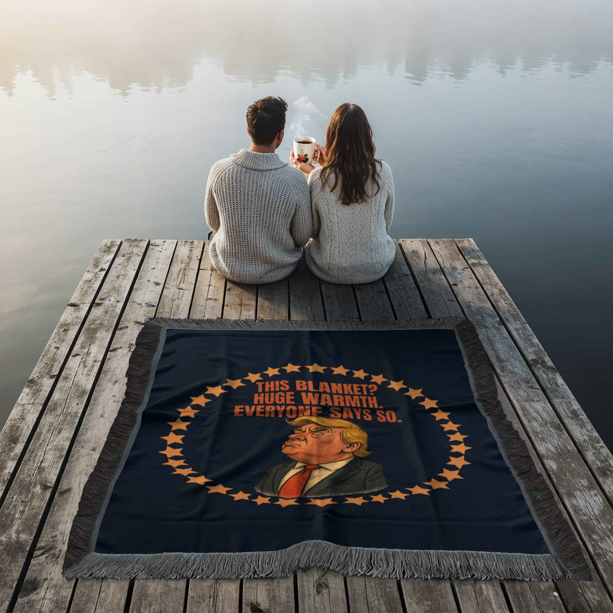 Huge Warmth Woven Throw — “This Blanket? Huge Warmth. Everyone Says So.”