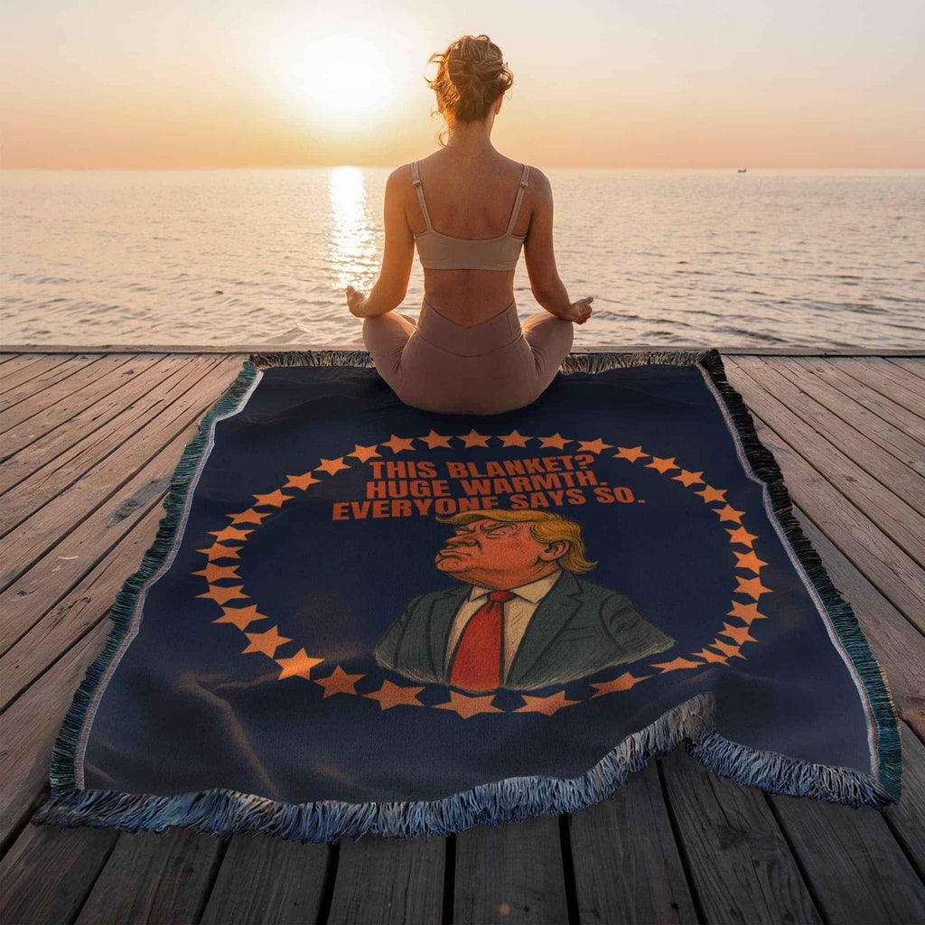 Huge Warmth Woven Throw — “This Blanket? Huge Warmth. Everyone Says So.”