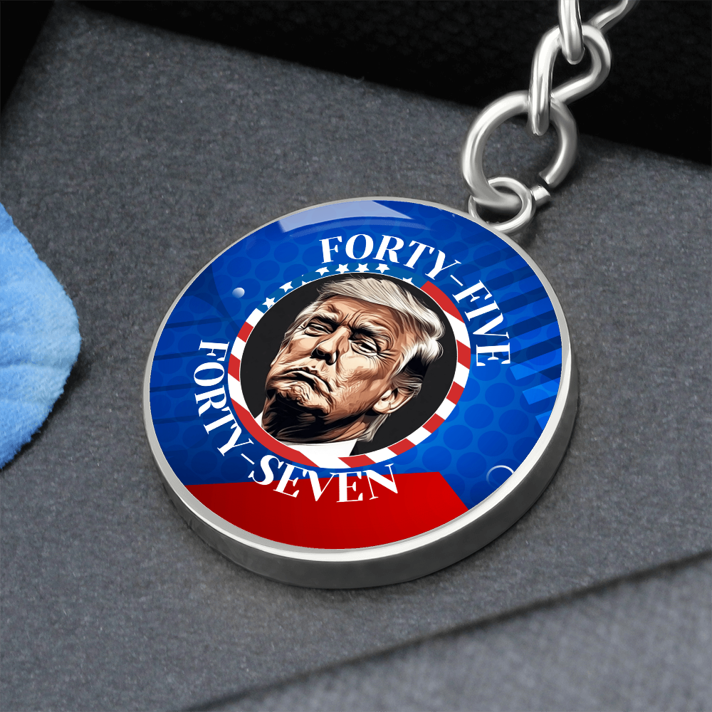 Trump 45 47 Pendant Keychain