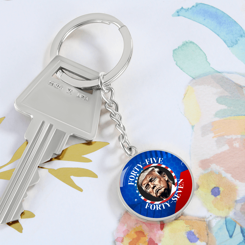 Trump 45 47 Pendant Keychain