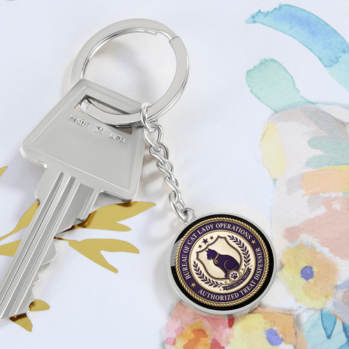 Bureau of Cat Lady Operations Keychain