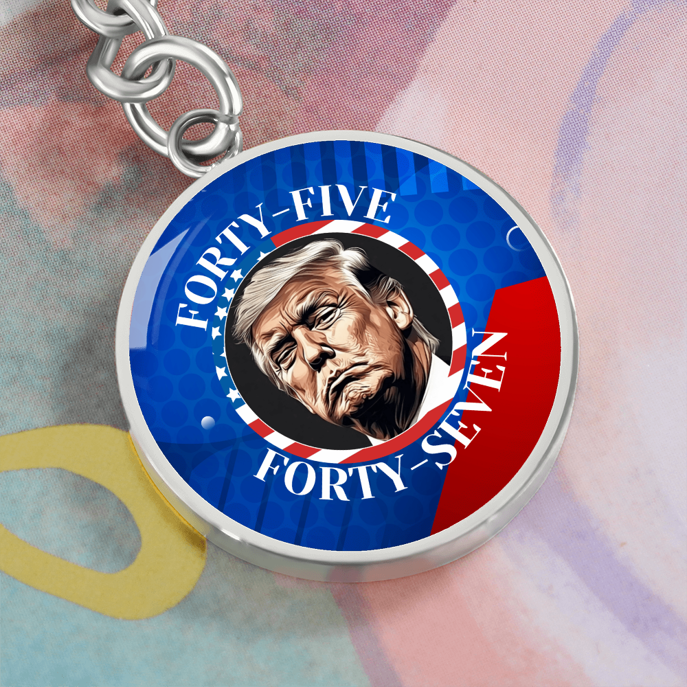 Trump 45 47 Pendant Keychain