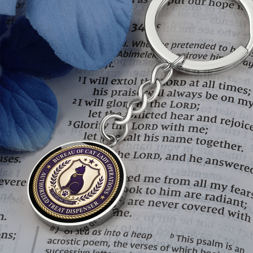 Bureau of Cat Lady Operations Keychain