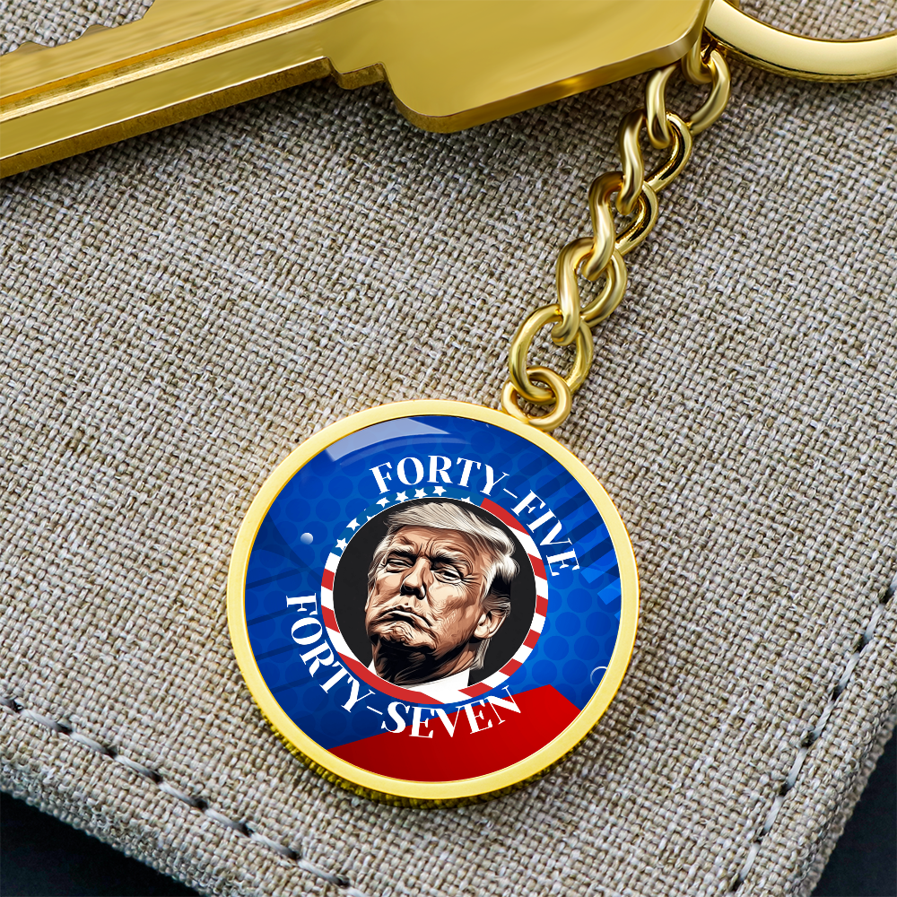 Trump 45 47 Pendant Keychain