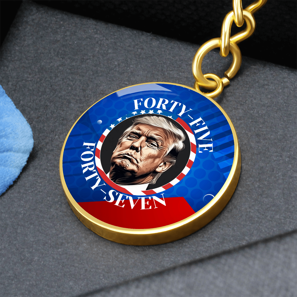 Trump 45 47 Pendant Keychain