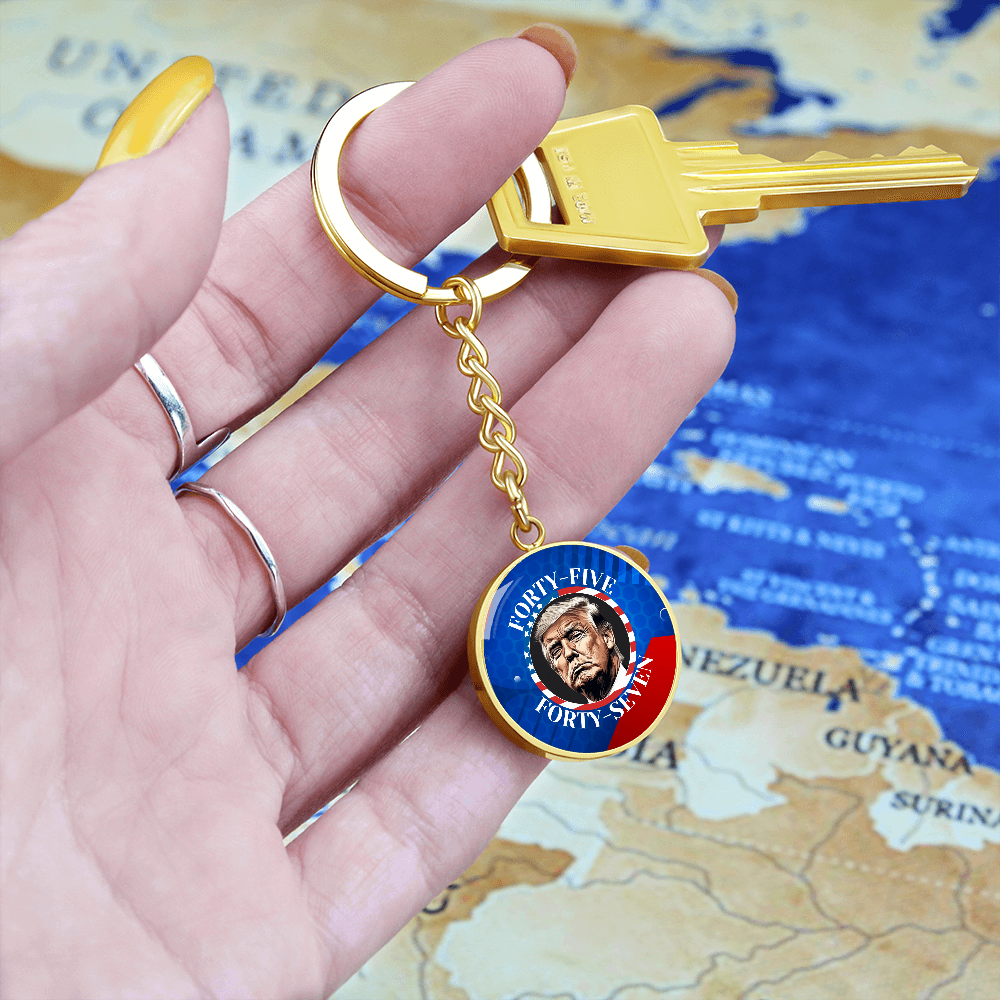 Trump 45 47 Pendant Keychain