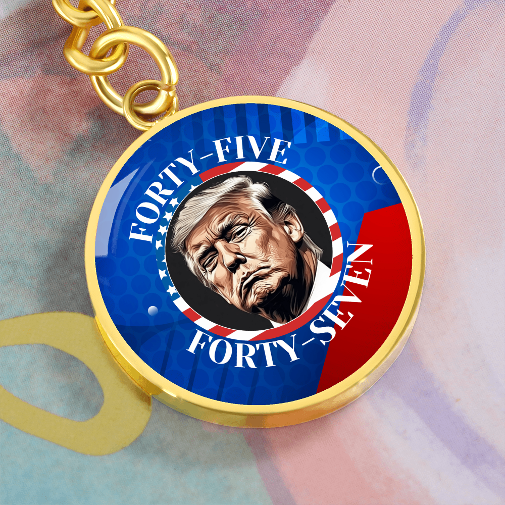 Trump 45 47 Pendant Keychain
