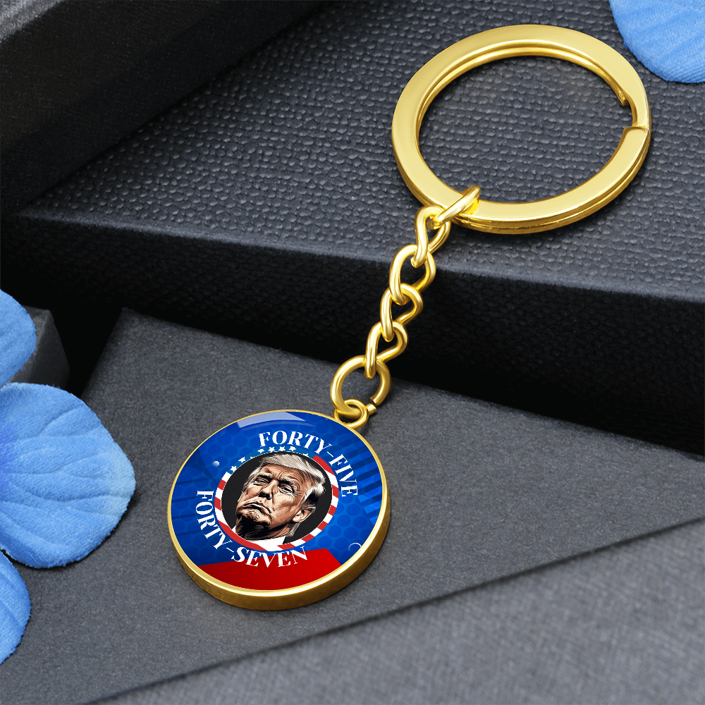 Trump 45 47 Pendant Keychain