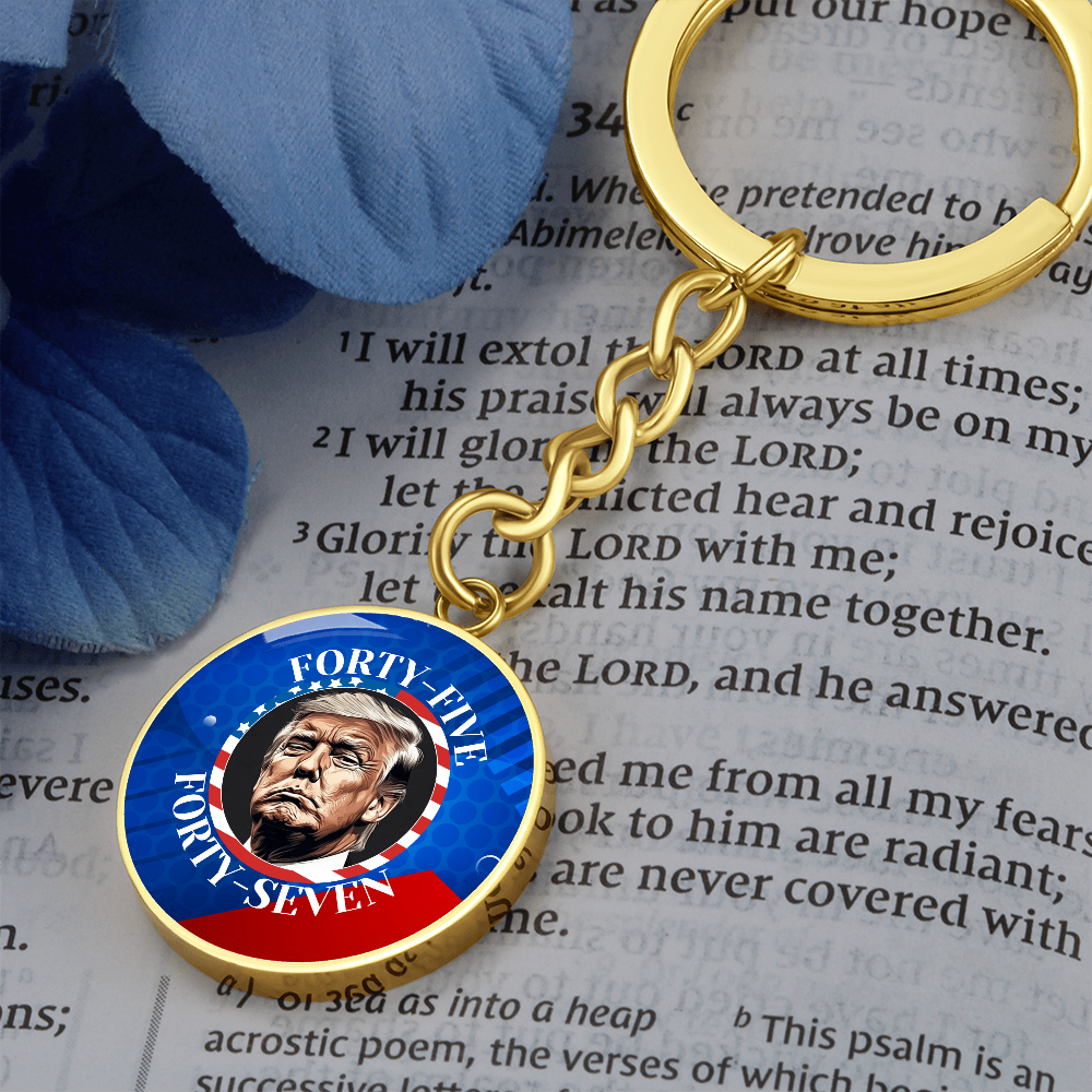 Trump 45 47 Pendant Keychain