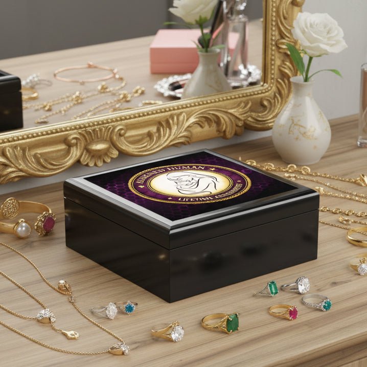 Assigned Human – Lifetime Assignment Jewelry Box | Cat Lover Keepsake - Decor, Jewelry Boxes - EpiAl's Shop
