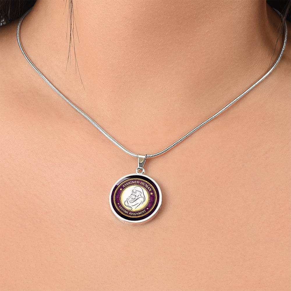 Assigned Human – Lifetime Assignment Necklace | Cat Lover Parody Pendant - Jewelry, Necklaces - EpiAl's Shop