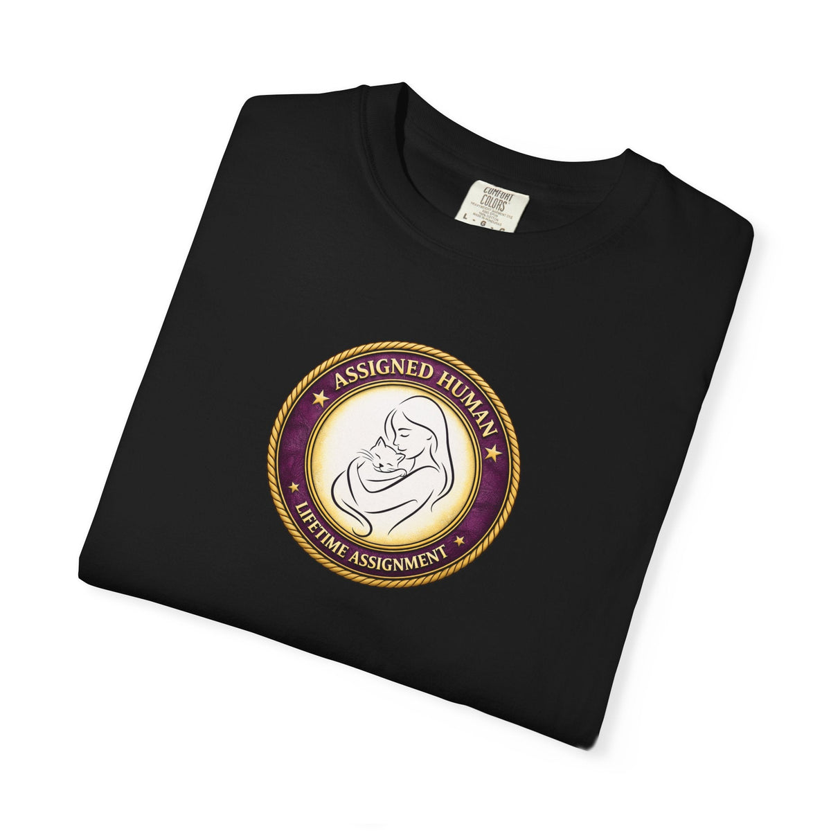 Assigned Human – Lifetime Assignment T-Shirt | Cat Lover Seal Tee - Clothing, Women, T-Shirts - EpiAl's Shop