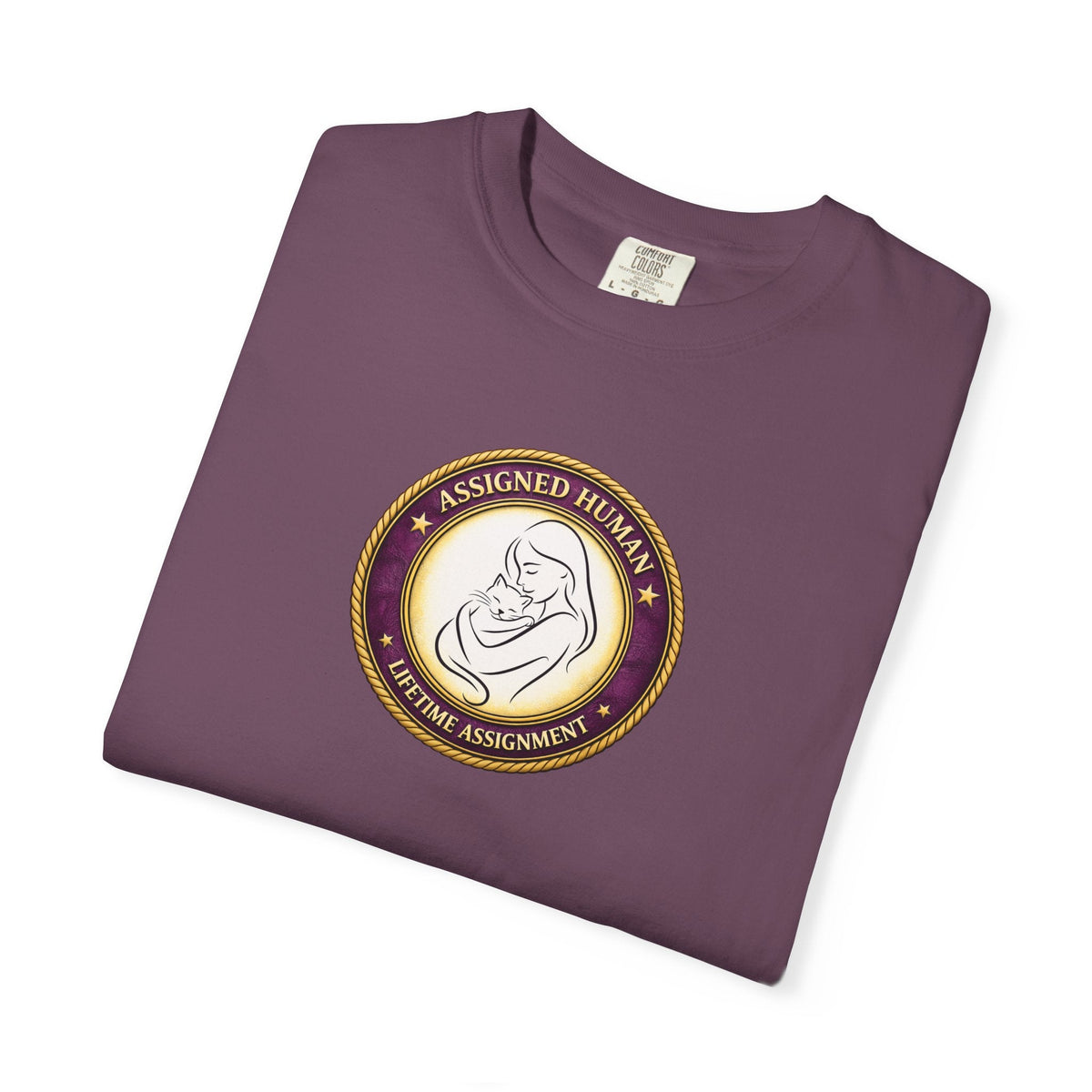 Assigned Human – Lifetime Assignment T-Shirt | Cat Lover Seal Tee - Clothing, Women, T-Shirts - EpiAl's Shop